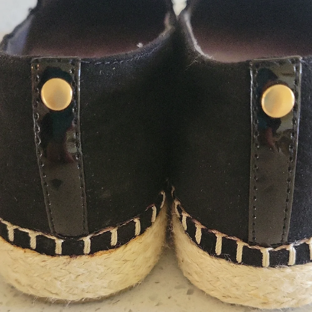 Dr. Scholl's Black Espadrille Slip-Ons with Suede Finish Never Worn - Picture 3 of 7